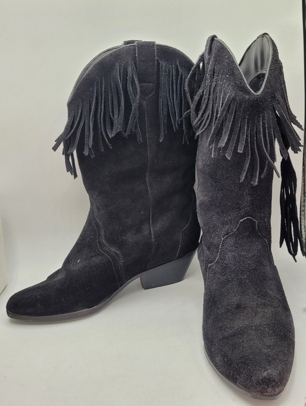 Silver Star Collection Houston leather fringe boots size 9 - Picture 15 of 16
